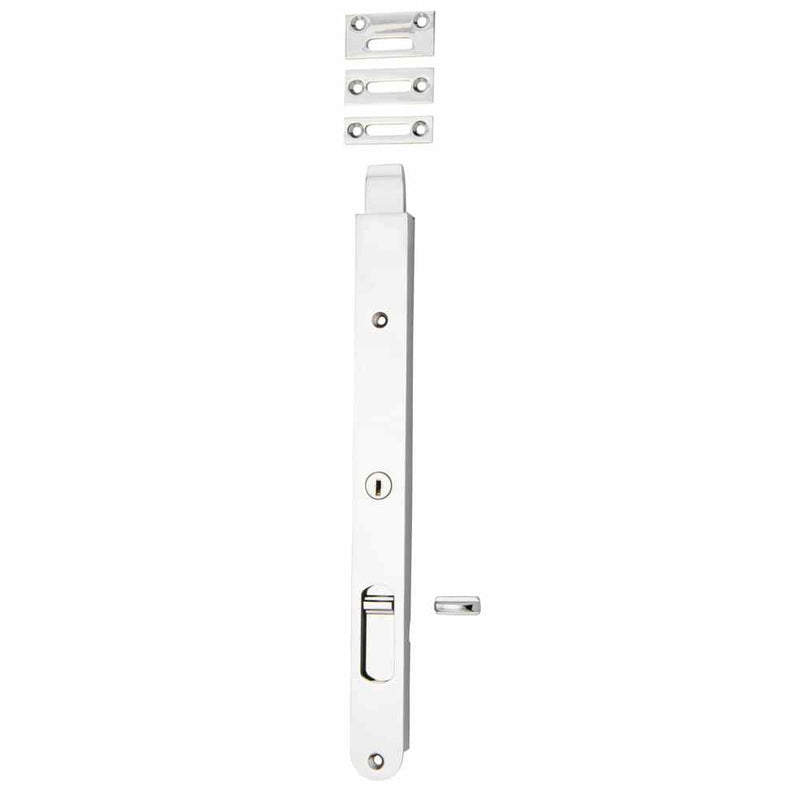 Flush Bolt Locking Polished Chrome 300mm