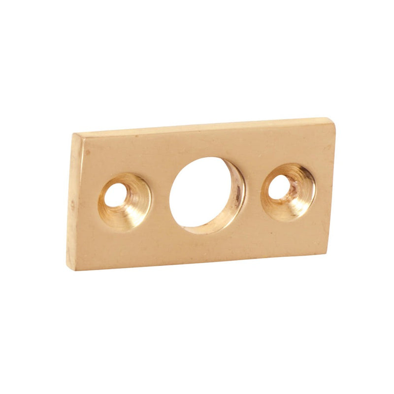 Plate Keeper Polished Brass L25xW13mm Bolt 9mm
