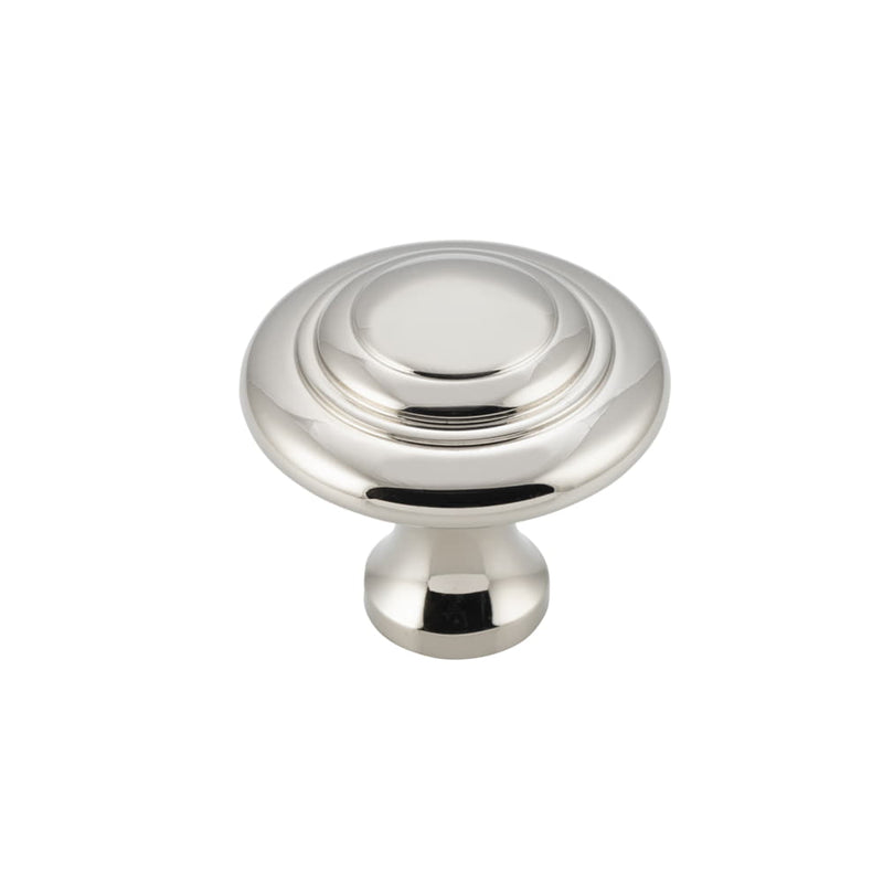 Cupboard Knob Domed Polished Nickel 32mm