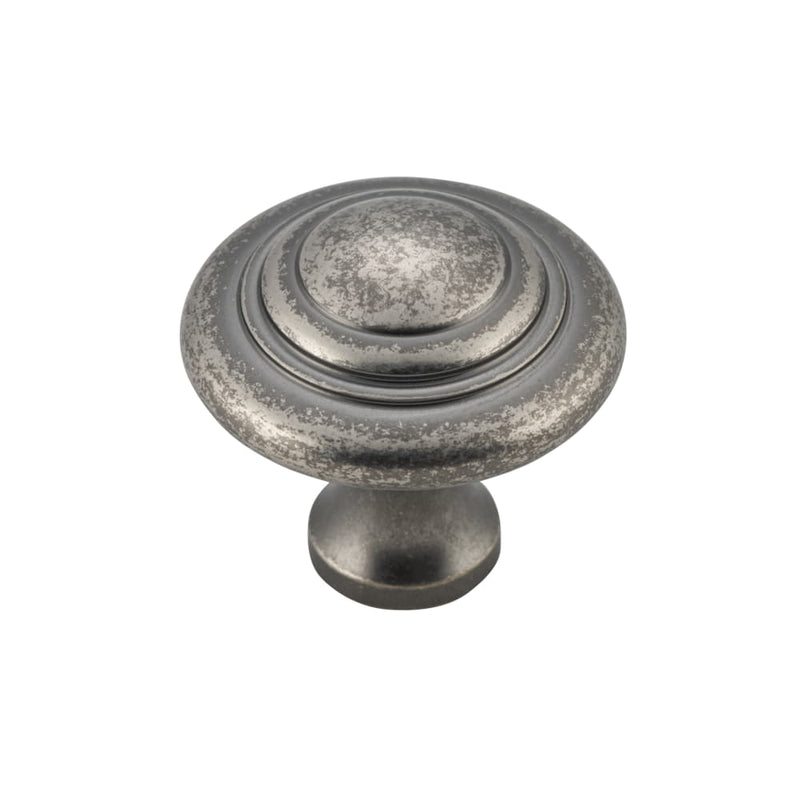 Cupboard Knob Domed Rumbled Nickel 32mm
