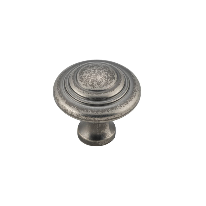 Cupboard Knob Domed Rumbled Nickel 25mm