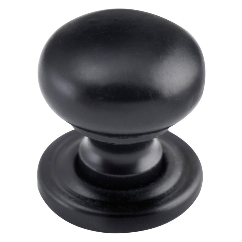 Cupboard Knob Sheet Brass Matt Black 19mm