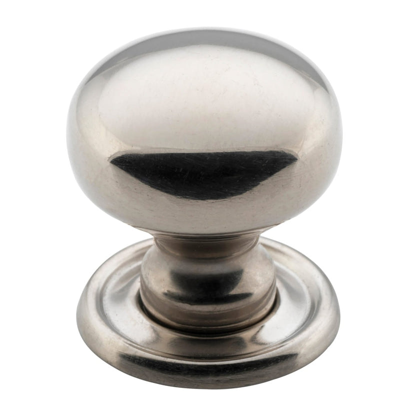 Cupboard Knob Sheet Brass Polished Nickel 25mm