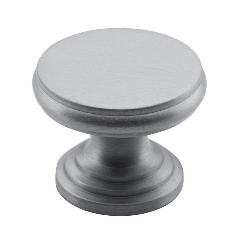 Cupboard Knob Flat Satin Chrome 32mm