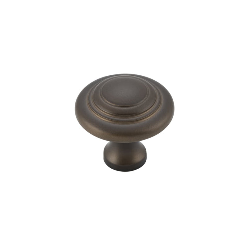 Cupboard Knob Domed Antique Brass 25mm
