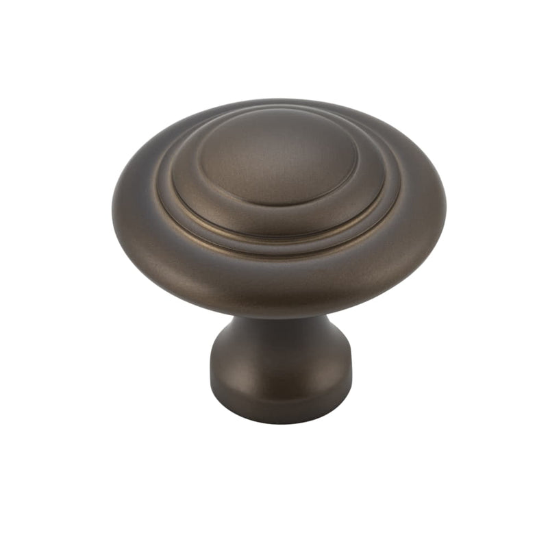 Cupboard Knob Domed Antique Brass 38mm