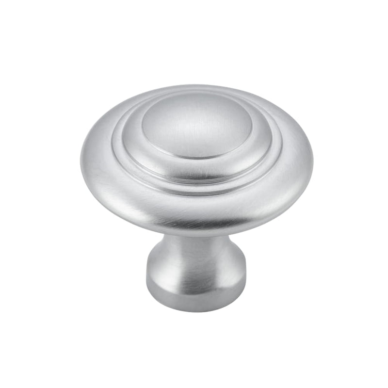 Cupboard Knob Domed Satin Chrome 38mm