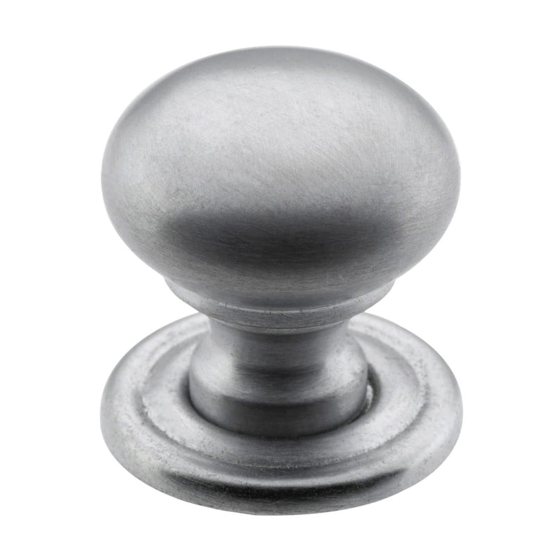 Cupboard Knob Sheet Brass Satin Chrome 19mm
