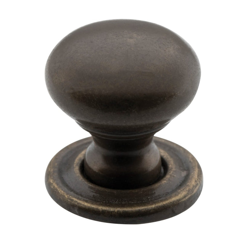 Cupboard Knob Sheet Brass Antique Brass 19mm