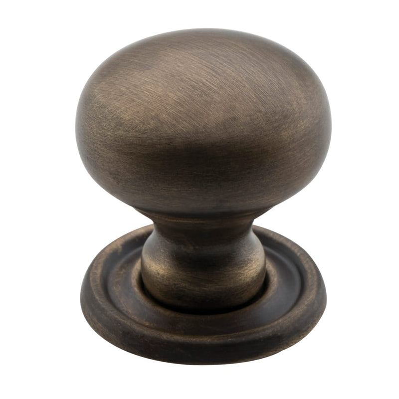 Cupboard Knob Sheet Brass Antique Brass 25mm