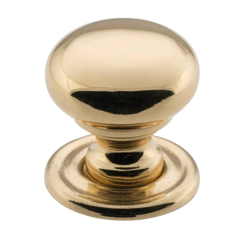Cupboard Knob Sheet Brass Polished Brass 19mm