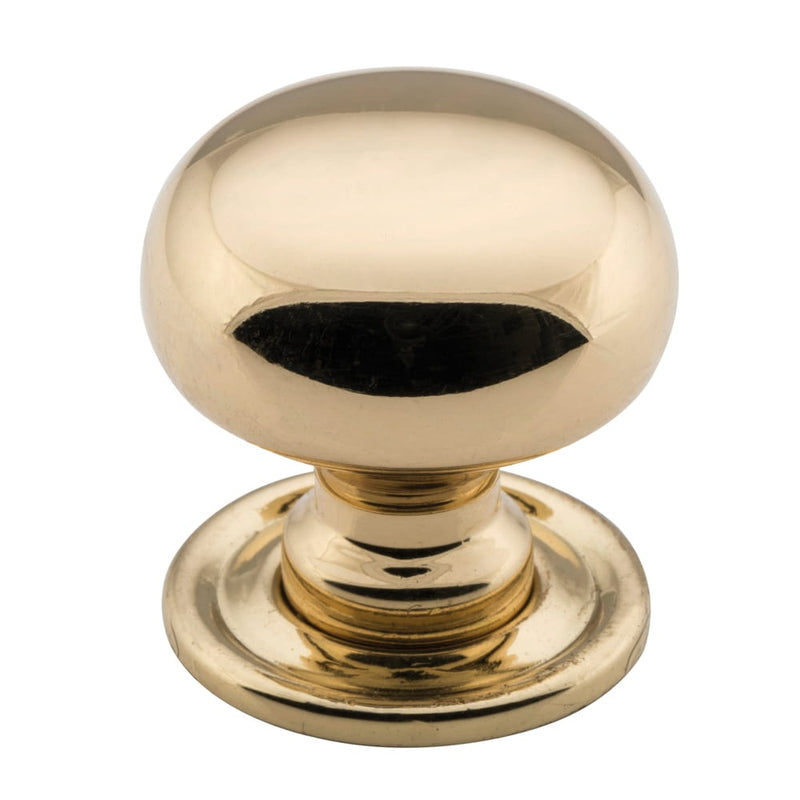 Cupboard Knob Sheet Brass Polished Brass 25mm