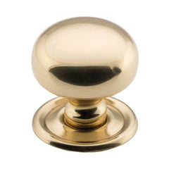 Cupboard Knob Sheet Brass Polished Brass 32mm