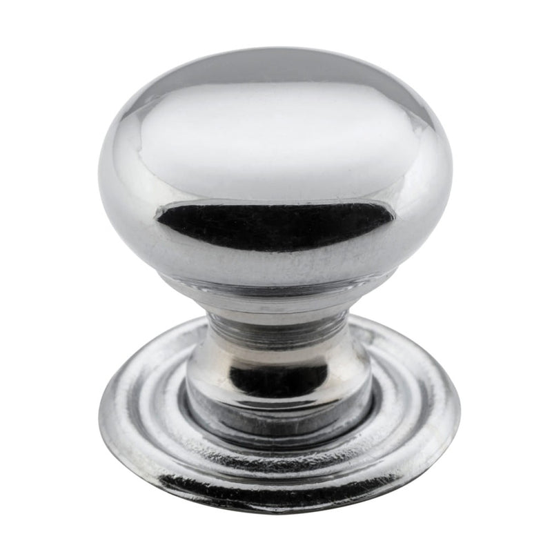 Cupboard Knob Sheet Brass Chrome Plated 19mm