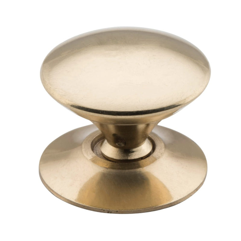 Cupboard Knob Sheet Brass Victorian Polished Brass 25mm
