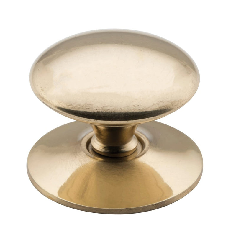 Cupboard Knob Sheet Brass Victorian Polished Brass 32mm