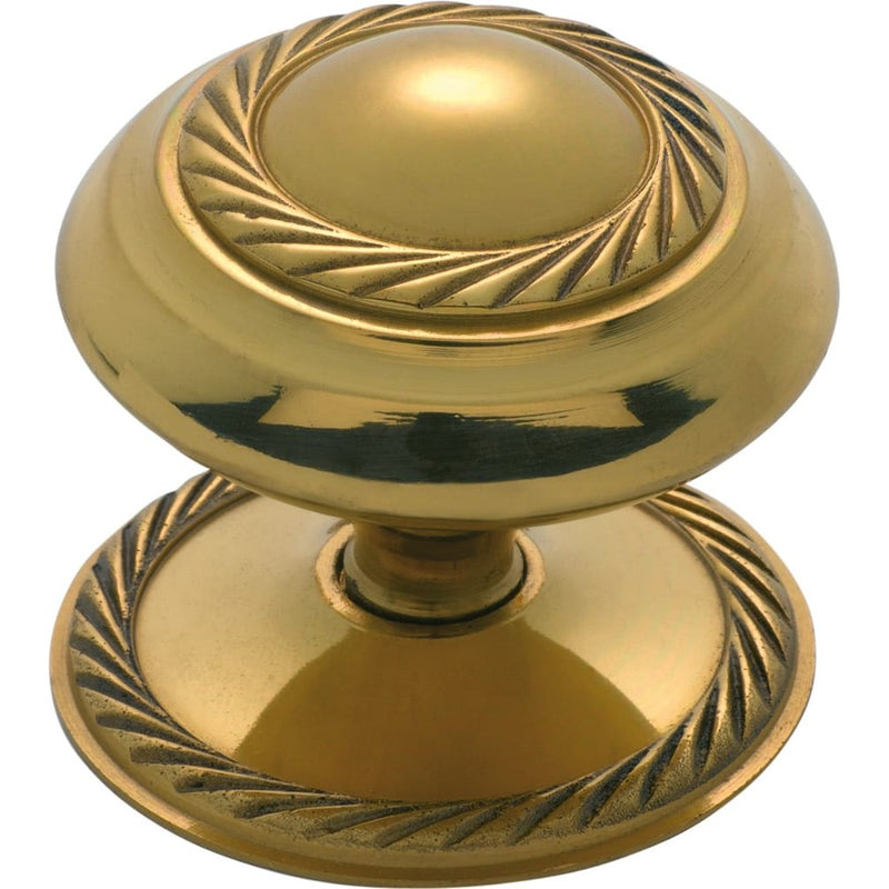 Cupboard Knob Sheet Brass Georgian Polished Brass 50mm
