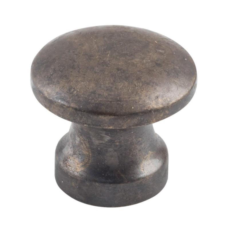 Cupboard Knob Curved Antique Brass 13mm
