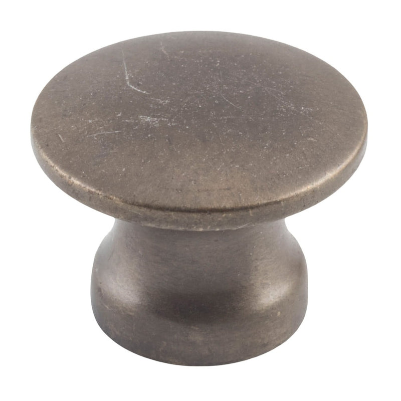 Cupboard Knob Flat Antique Brass 19mm