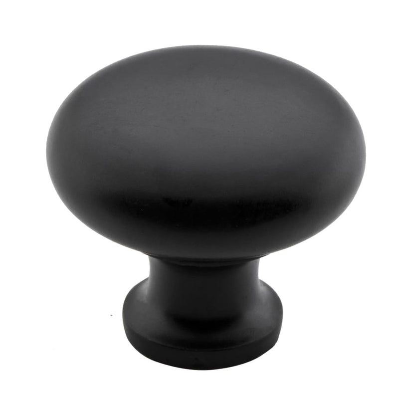 Cupboard Knob Round Iron Matt Black 25mm