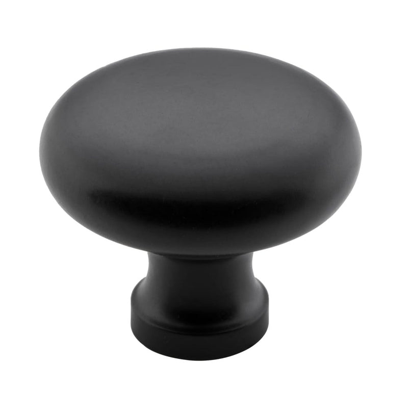 Cupboard Knob Round Iron Matt Black 38mm