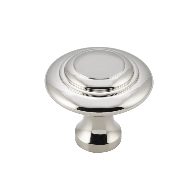 Cupboard Knob Domed Polished Nickel 38mm