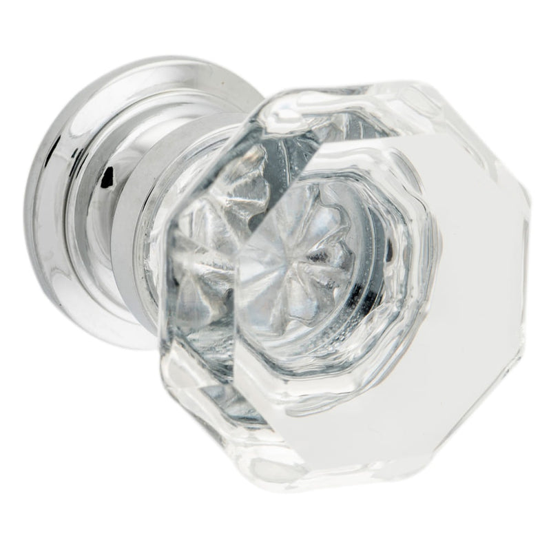 Cupboard Knob Sophia Glass Chrome Plated 32mm