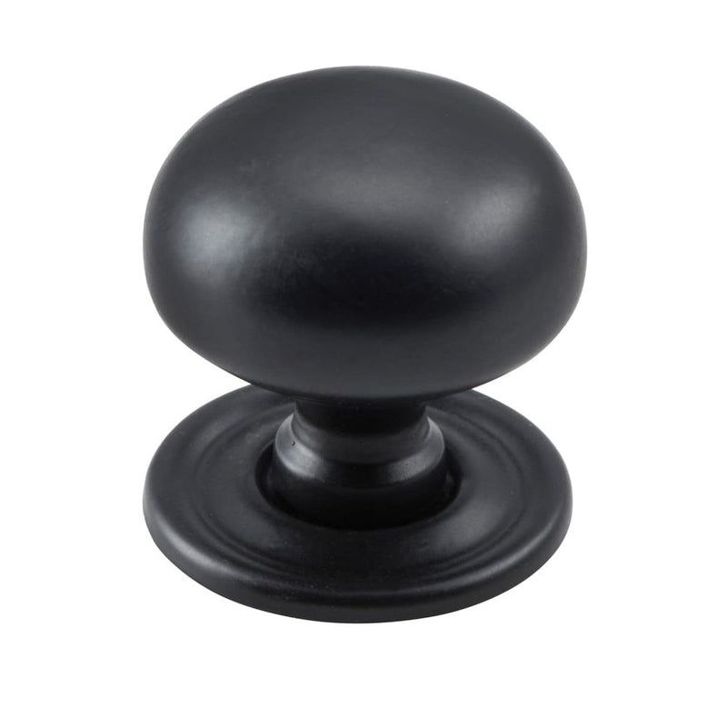 Cupboard Knob Sheet Brass Matt Black 32mm