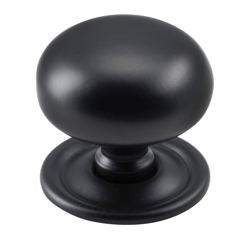 Cupboard Knob Sheet Brass Matt Black 38mm