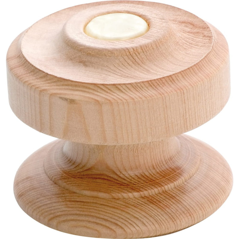 Cupboard Knob Button Woodscrew Pine D40xP31mm