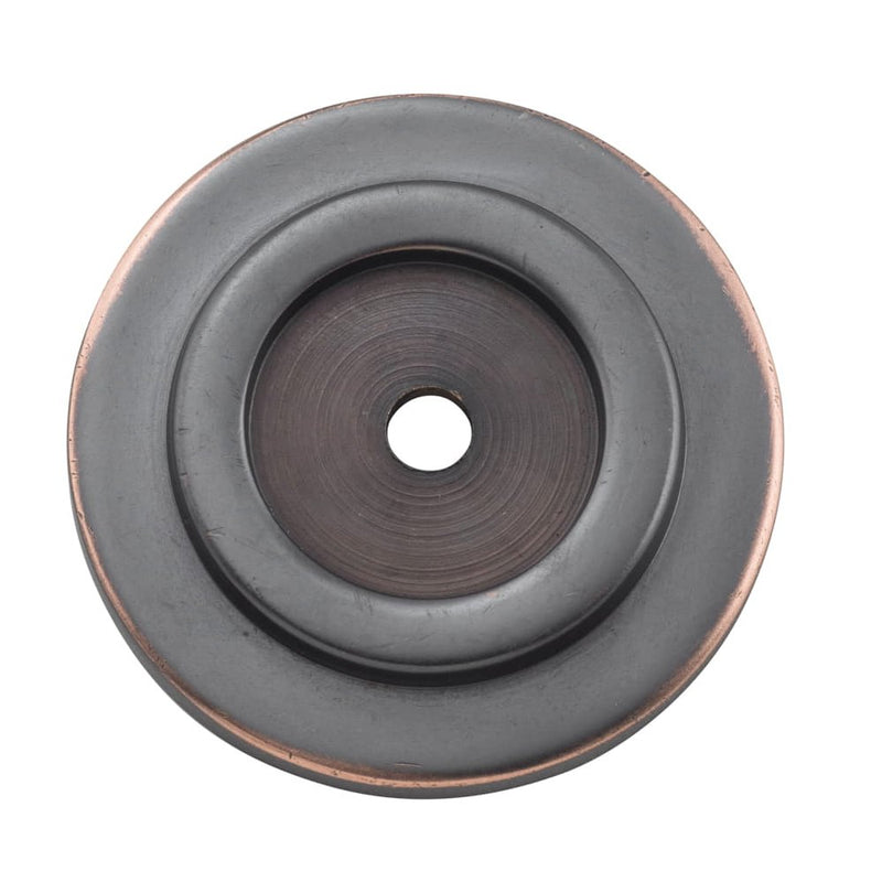 Backplate For Domed Cupboard Knob Antique Copper 38mm