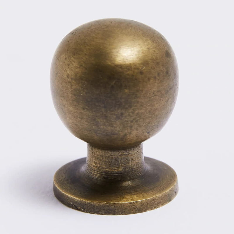 Surrey Knob Small Acid Washed Brass 20mm