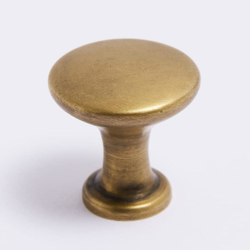 Ascot Knob Large Acid Washed Brass