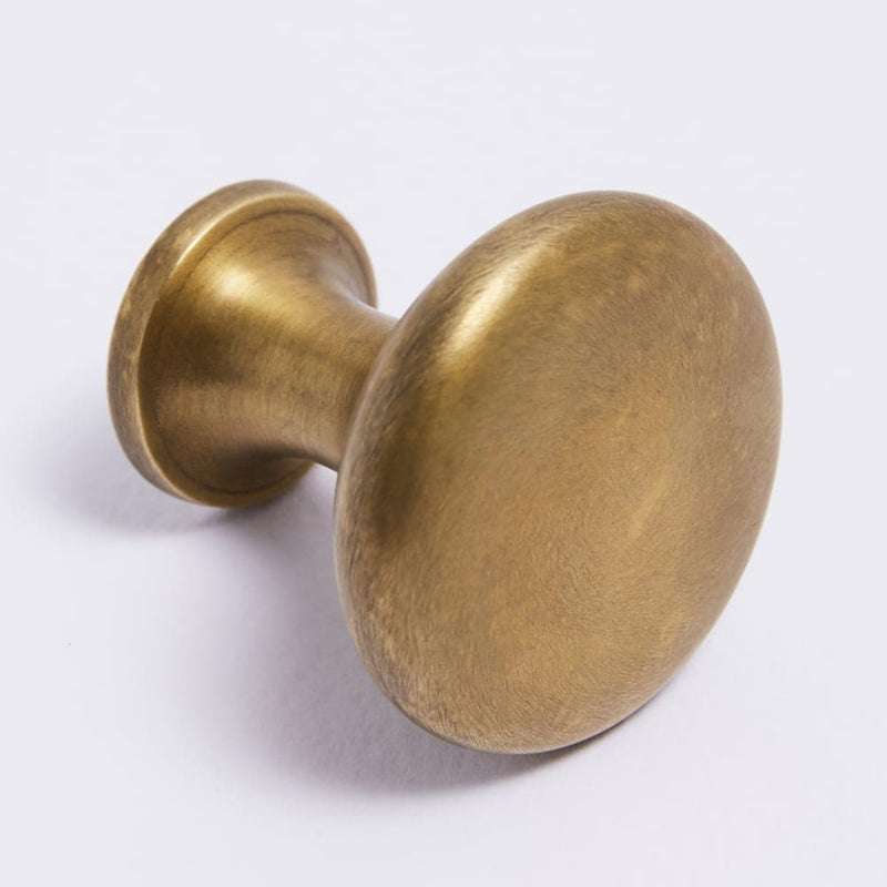 Ascot Knob Small Acid Washed Brass