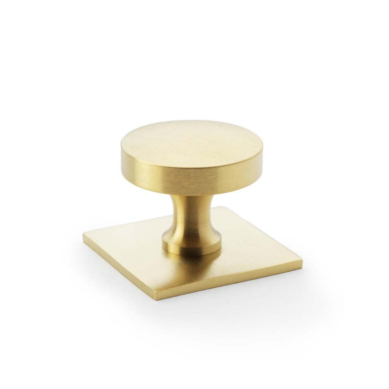 Hastings 38mm Knob on Backplate Satin Brass PVD