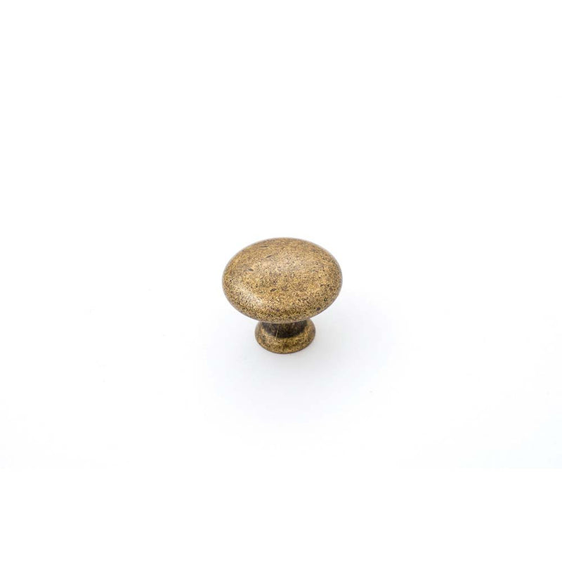 Shaker 30mm Plain Knob Antique Brass