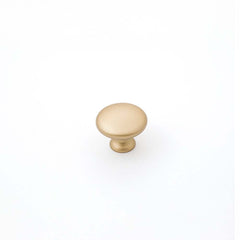 Shaker 30mm Plain Knob Matt Brushed Brass