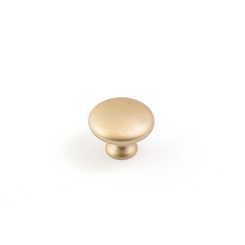 Shaker 35mm Plain Knob Matt Brushed Brass