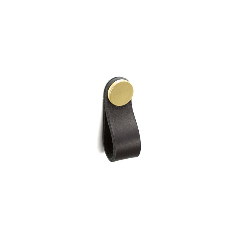 Momo Flexa Leather Pull 70mm Black With Brass Button