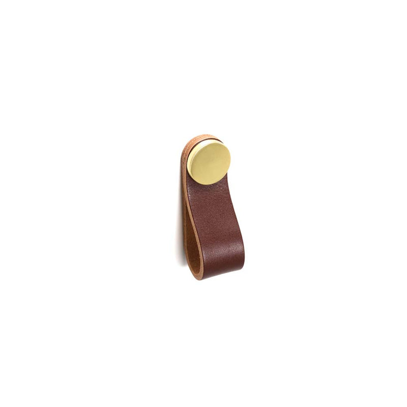 Momo Flexa Leather Pull 70mm Dark Brown With Brass Button