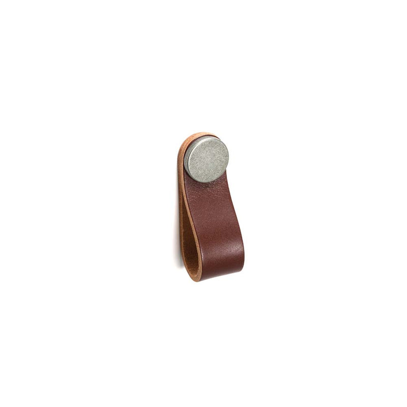 Momo Flexa Leather Pull 70mm Dark Brown With Pewter Button