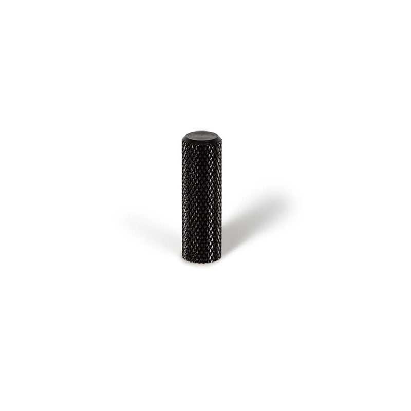 Momo Graf Knurled Cylinder Knob 10mm Brushed Black