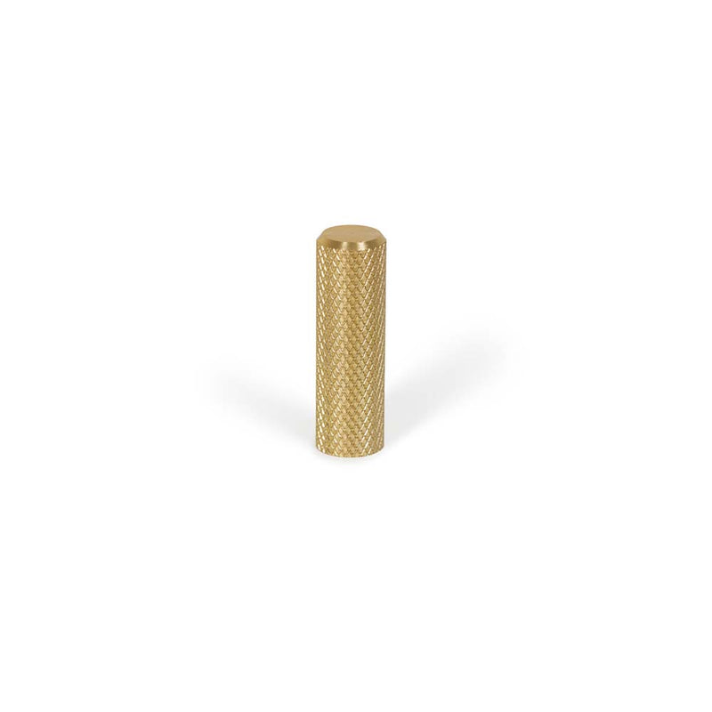 Momo Graf Knurled Cylinder Knob 10mm Brushed Dark Brass