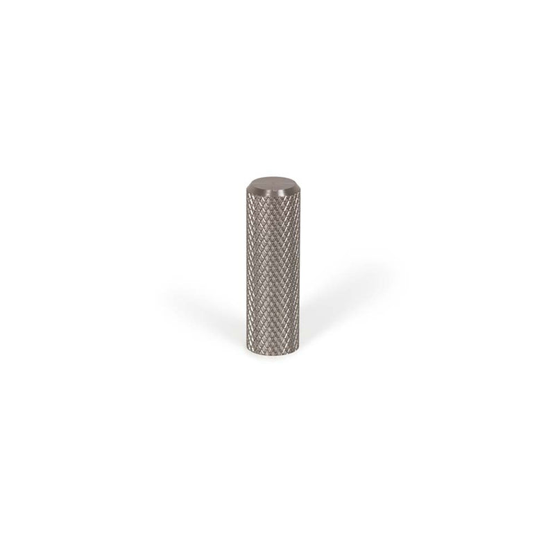 Momo Graf Knurled Cylinder Knob 10mm Dull Brushed Nickel