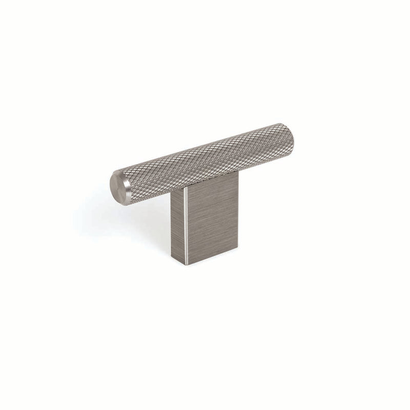 Momo Graf Knurled T Knob 60mm Dull Brushed Nickel