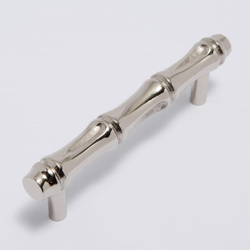Bamboo Handle 96mm Polished Nickel