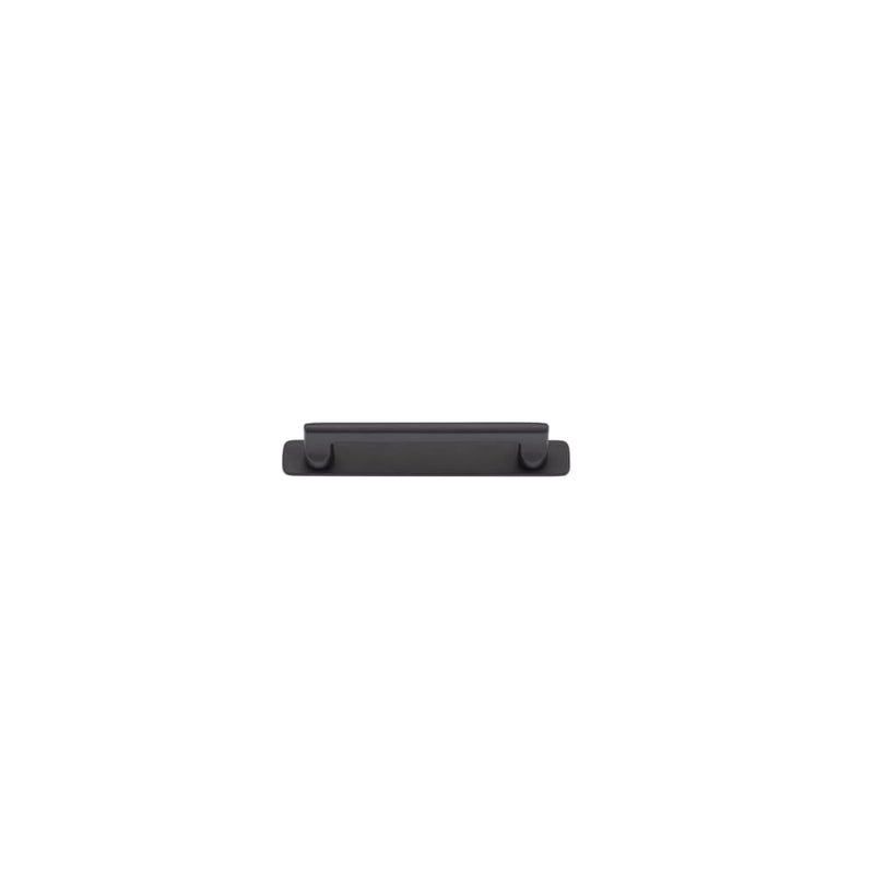 Cabinet Pull Baltimore With Backplate Matt Black 128mm