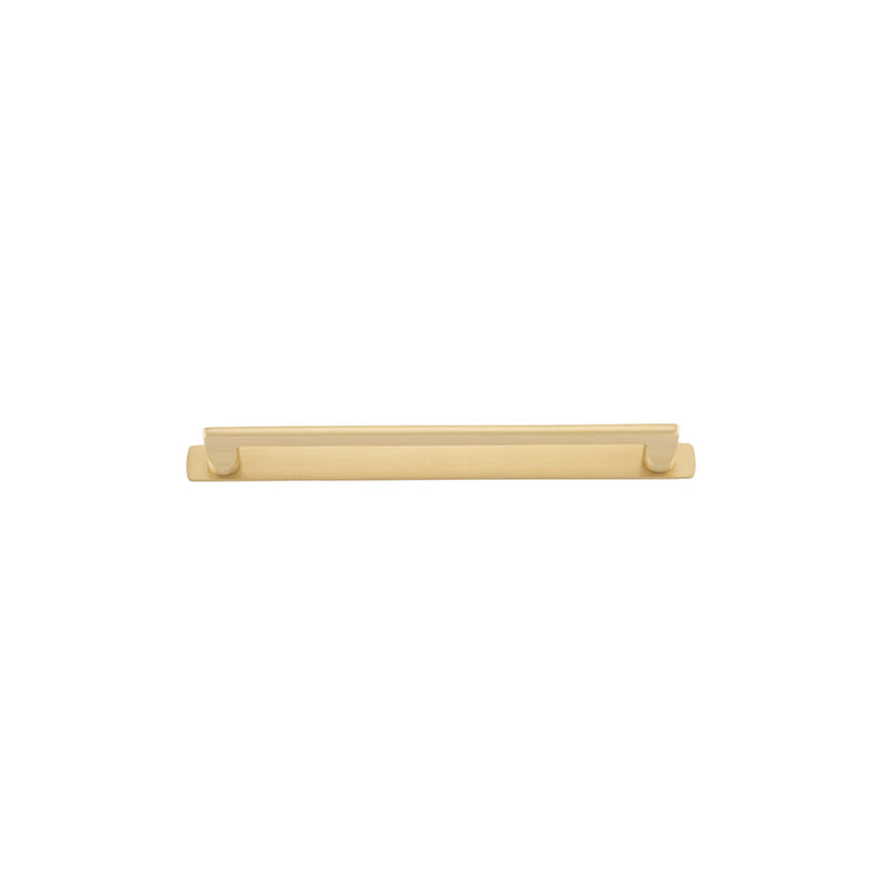 Cabinet Pull Baltimore With Backplate Brushed Brass 256mm