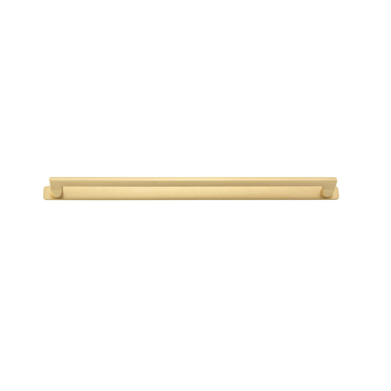 Cabinet Pull Baltimore With Backplate Brushed Brass 450mm