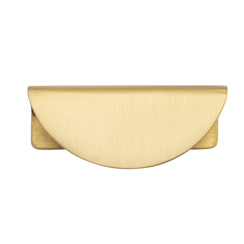 Drawer Pull Osaka Lip Brushed Brass 64mm